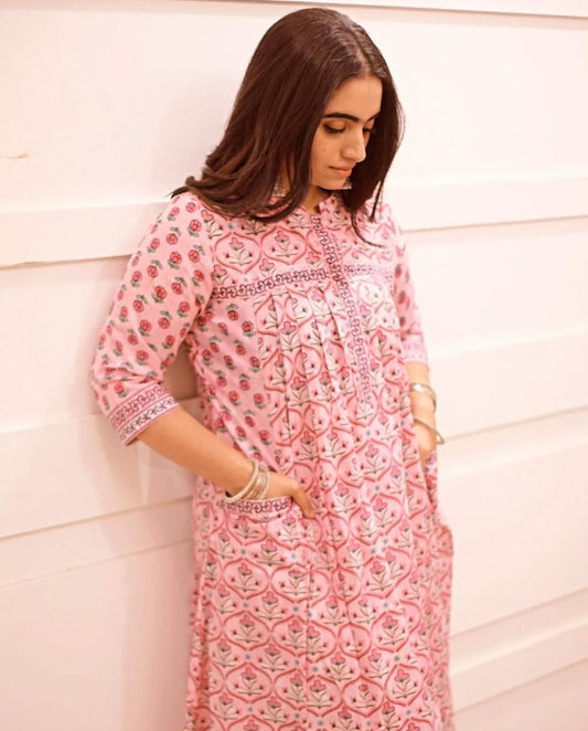 Pink Blush Pocket Kurti