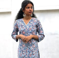 Blue Floral Kurti