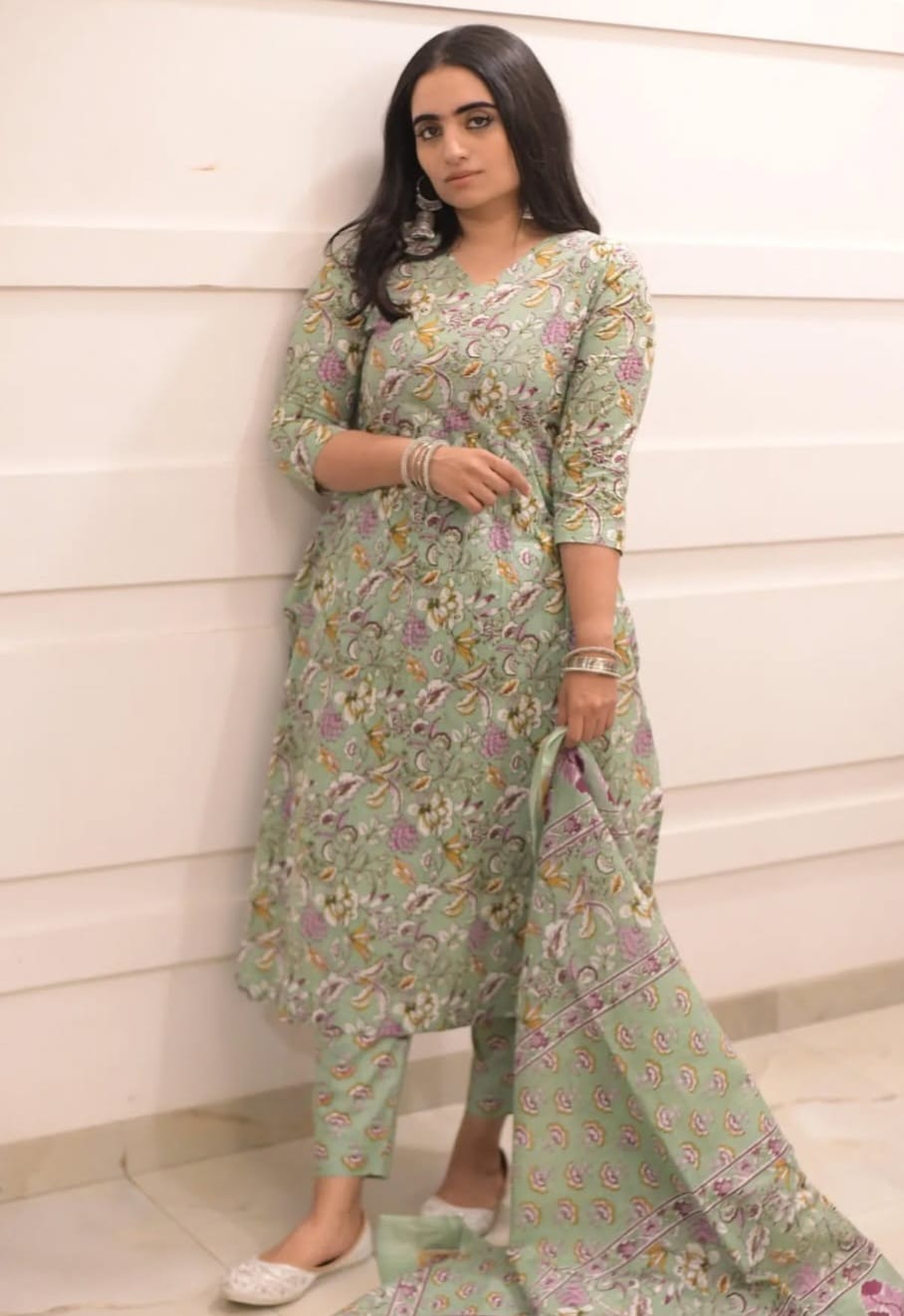 Mint Blossom Salwar Set