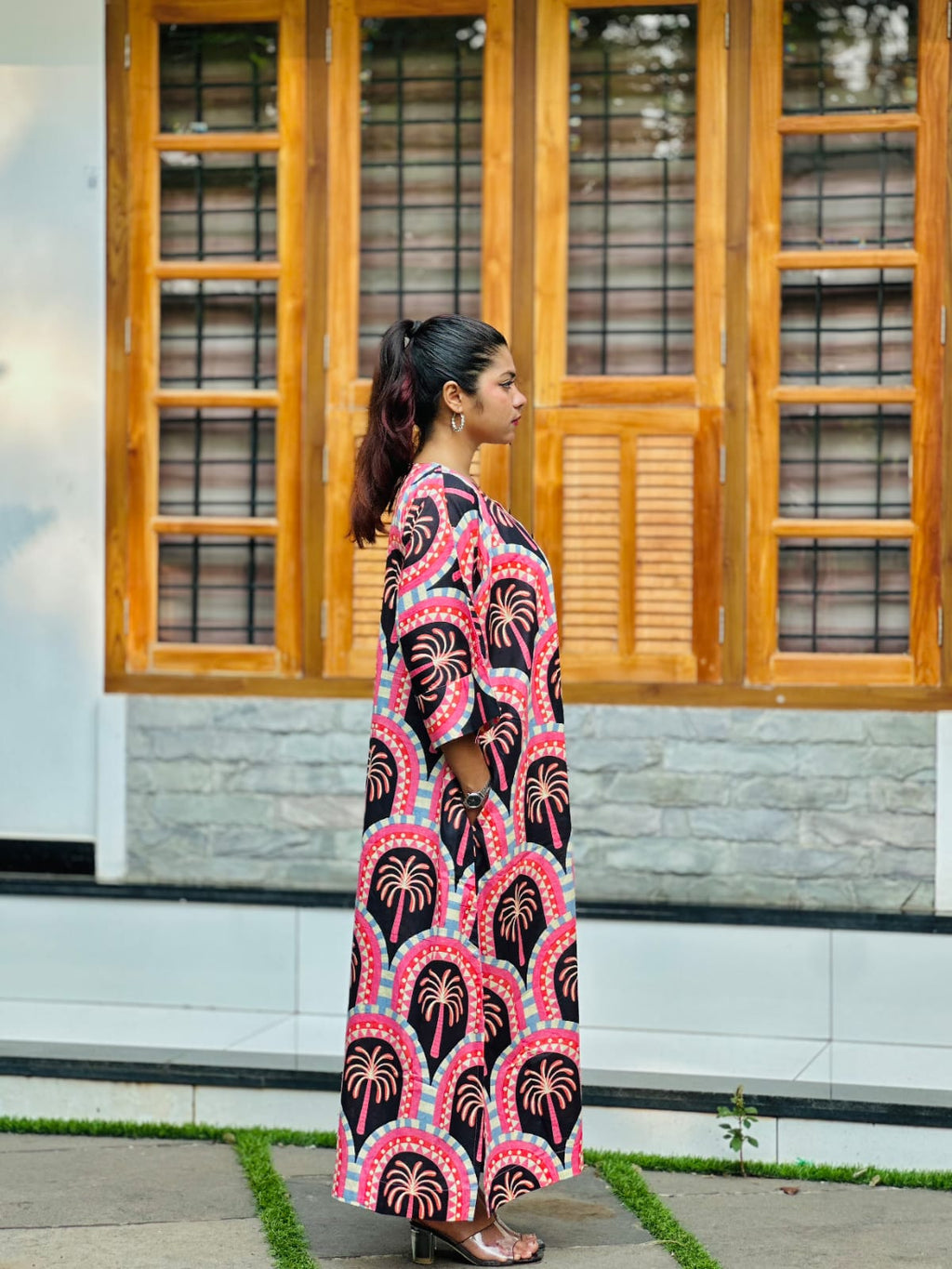 Midnight Palm Dress