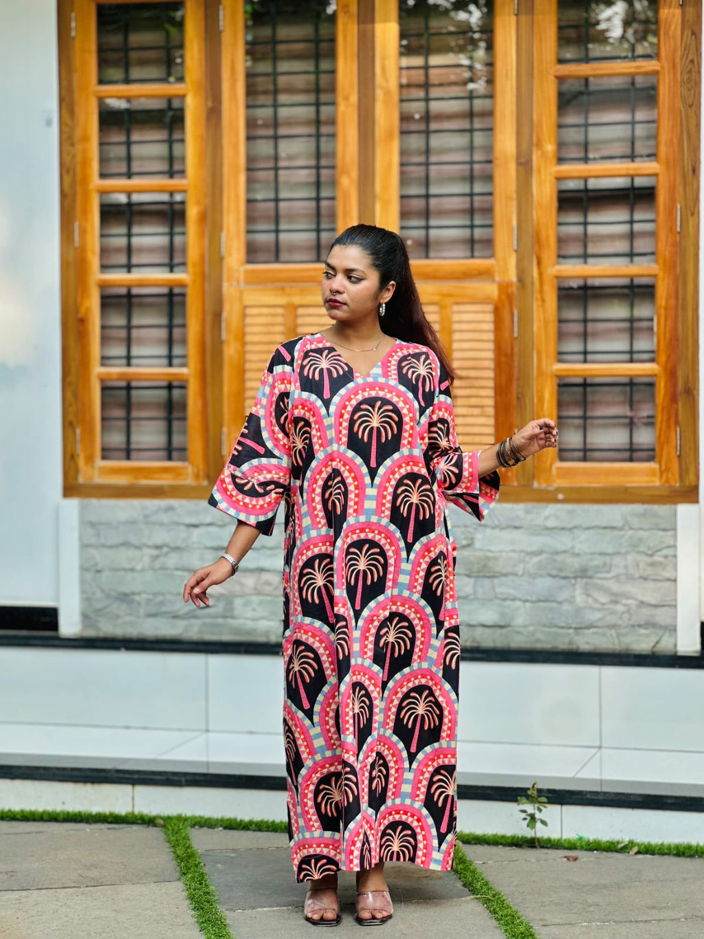 Midnight Palm Dress