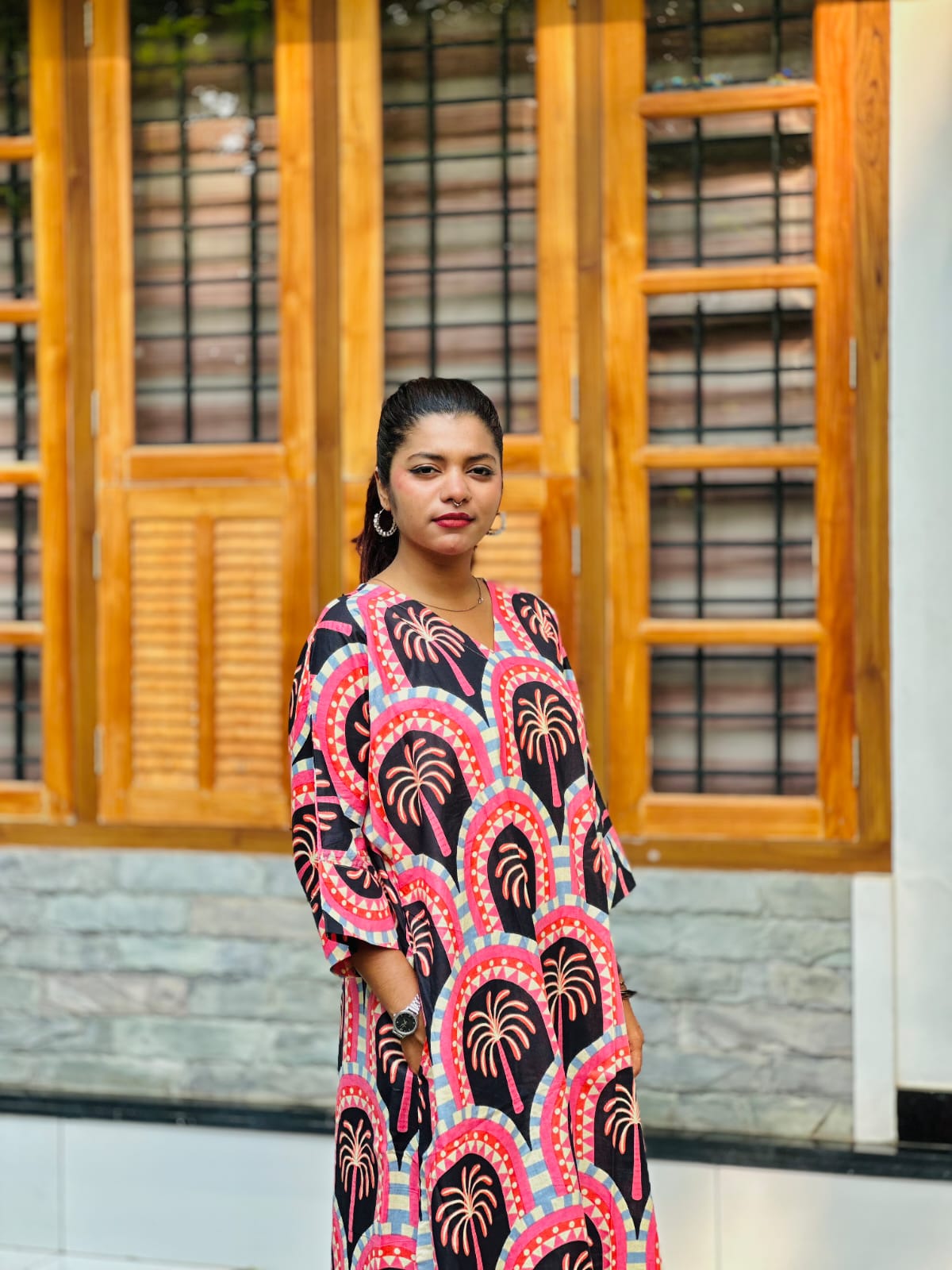 Midnight Palm Dress
