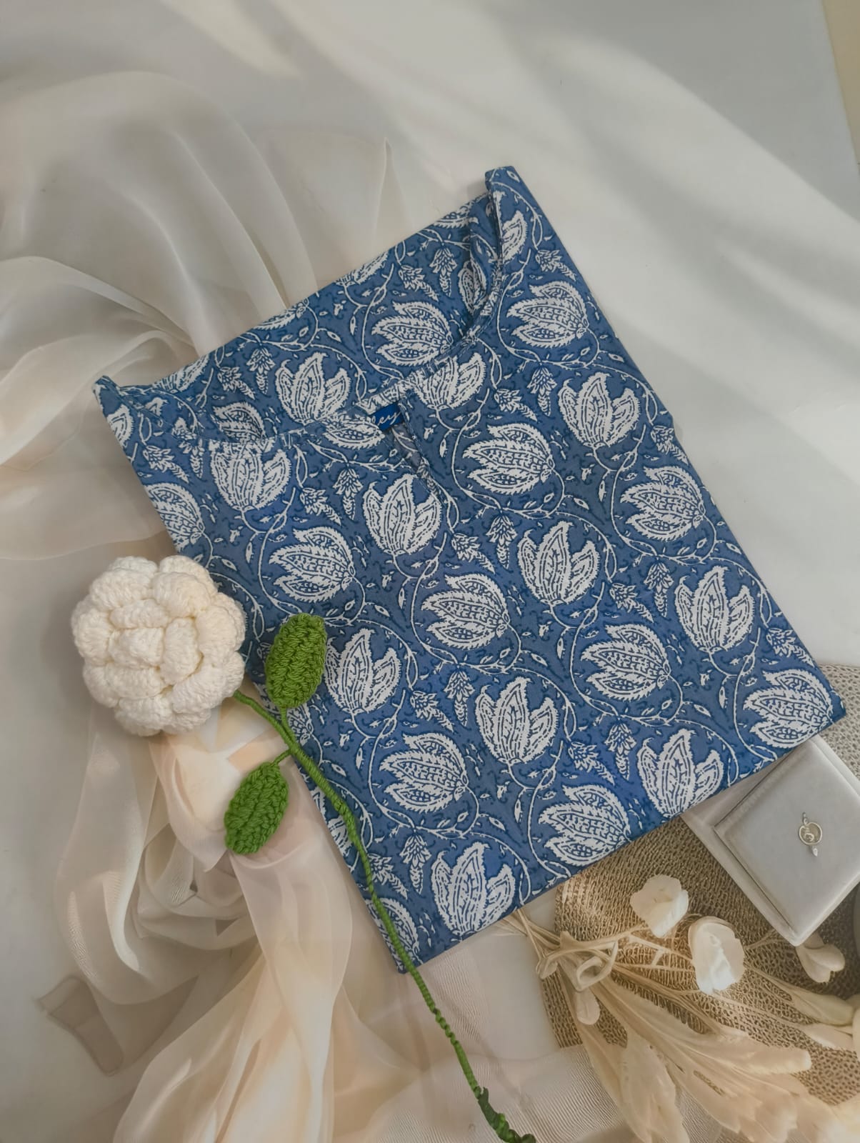Blue Paisley Kurti